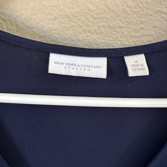 New York & Co Navy Blue‎ Long Dress   Size Medium - Picture 4 of 9